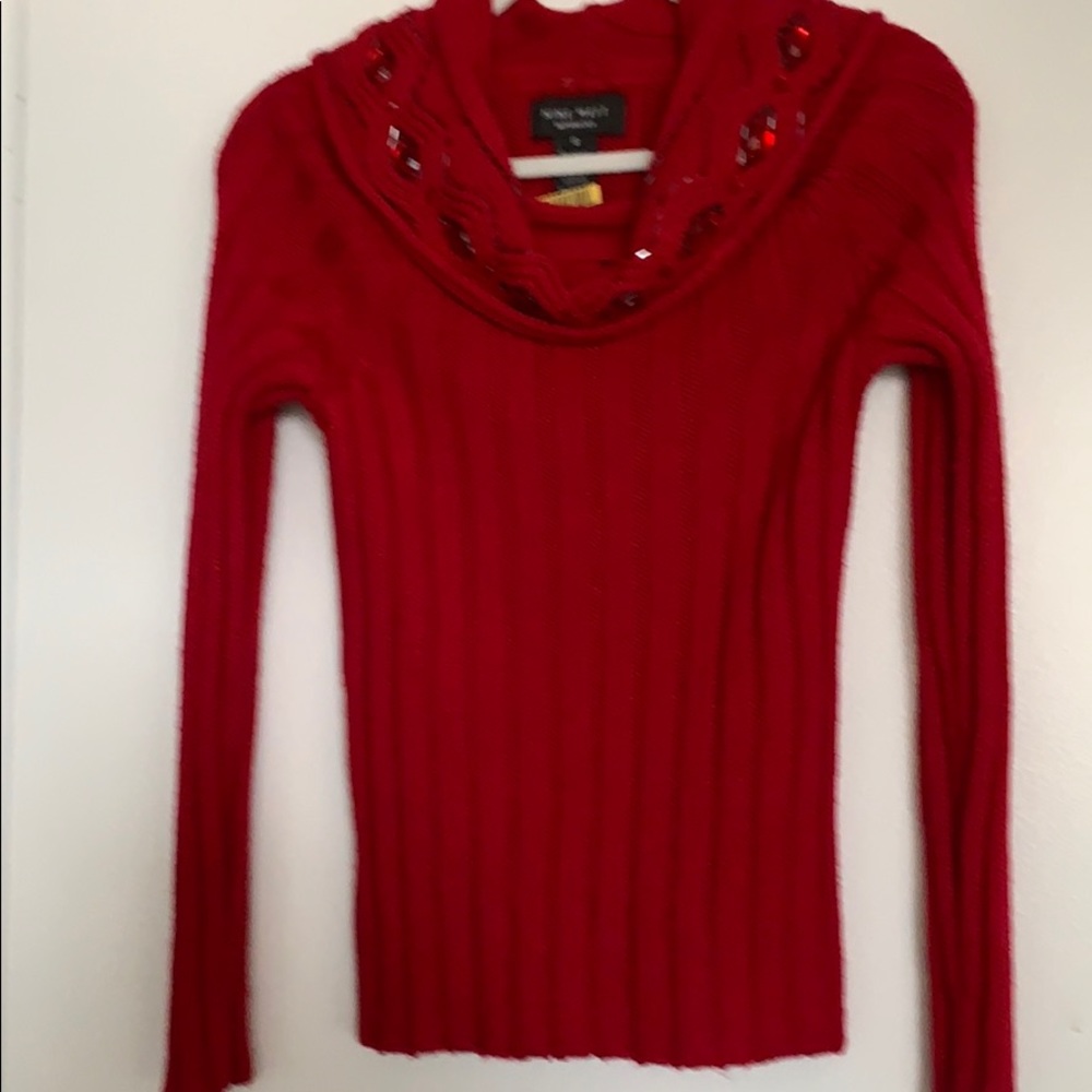 Nine West Sweater red - w jewels